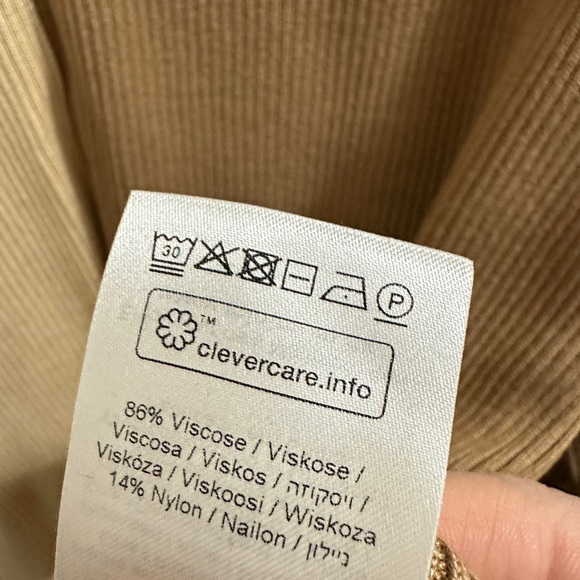 Minimum Ribbed Sweater in Tan and Cream - Picture 13 of 14